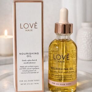 LOVE Hair Nourishing Oil 2 oz / 59 mL Certified Organic, Smooths Flyaways Luxury